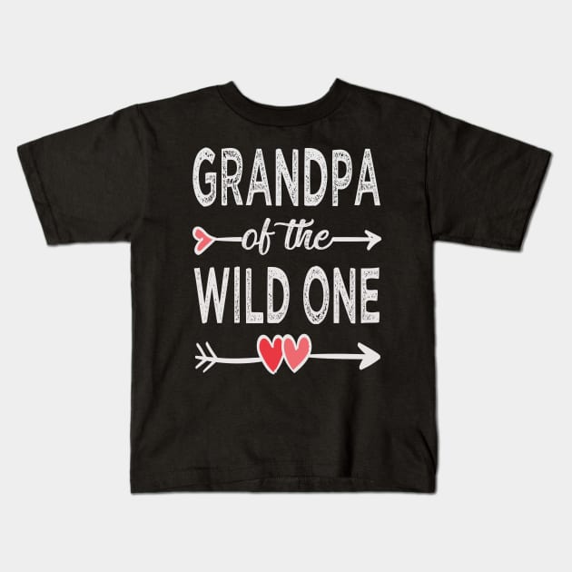 Grandpa of the wild one Kids T-Shirt by Bagshaw Gravity